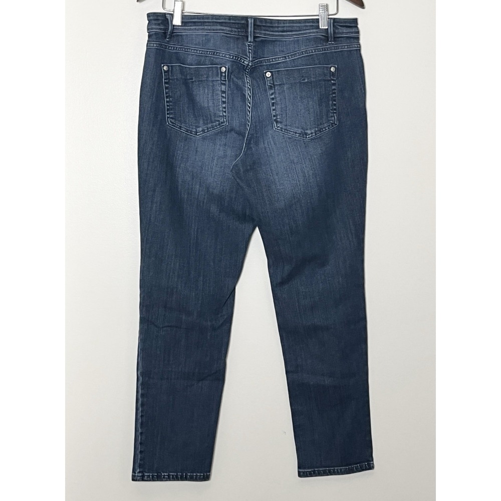 J. Jill Jeans Size‎ 12 Blue Slim Ankle Authentic Fit Stretch Preppy Cottagecore - Picture 3 of 6